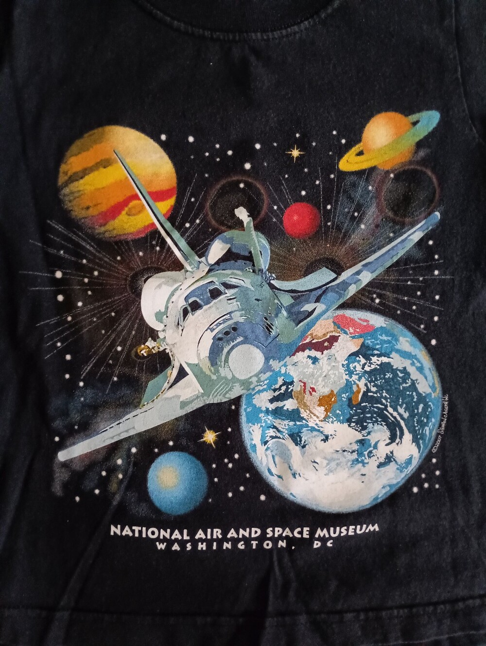 3/$10 🌟 National Air and Space Museum Space Shuttle Black Graphic T-shirt 6-8